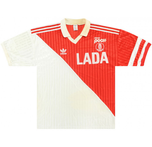 1990-91 Monaco Retro Home Kit Soccer Jersey